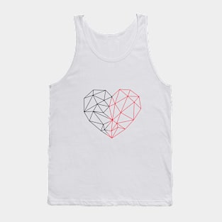 Striped heart Tank Top